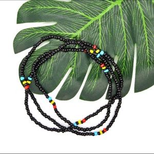 Black Tribal African Waist Beads.